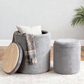 CAROLMADE Set of 2 Round Ottoman by CAROLMADE