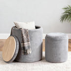 CAROLMADE Set of 2 Round Ottoman by CAROLMADE