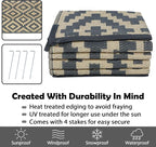 SAND MINE Reversible Mats, Plastic Straw Rug, Modern Area Rug, Large Floor Mat - Image 3