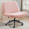OLIXIS Criss Cross Chair with Wheels Wide Cross Legged Office Desk Vanity Chair by OLIXIS