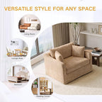 Oversized Armchair, 43.9" W Chenille Single Sofa Modern Upholstered Deep Seat - Image 7