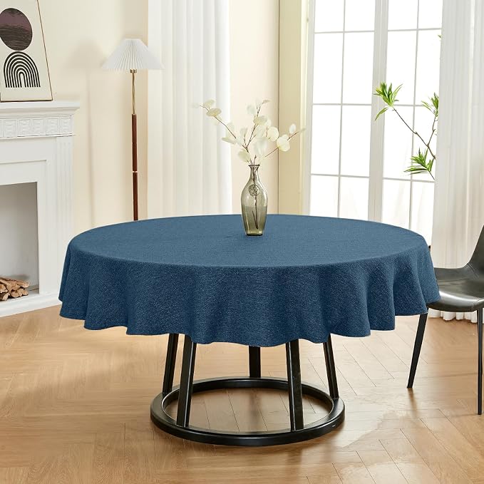 BALCONY & FALCON Round Tablecloth Washable Wrinkle Resistant and Water Proof - Image 2