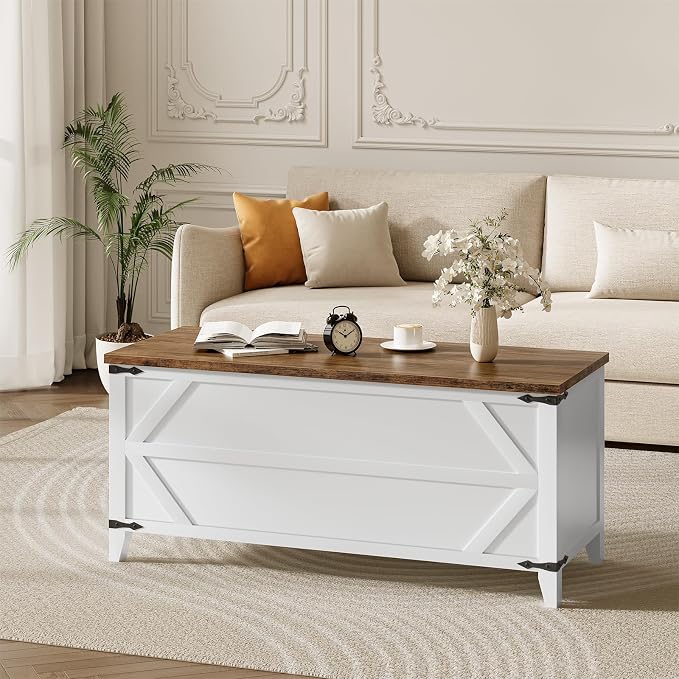 HOOBRO 47.2" Toy Box, Storage Bench - Image 5