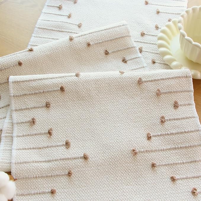 FEXIA Boho Table Runner with Tassels 90 Inches Long - Image 3