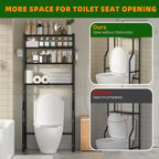 GloTika 4-Tier Over Toilet Storage - 150lb Total Capacity Metal Bathroom - Image 5