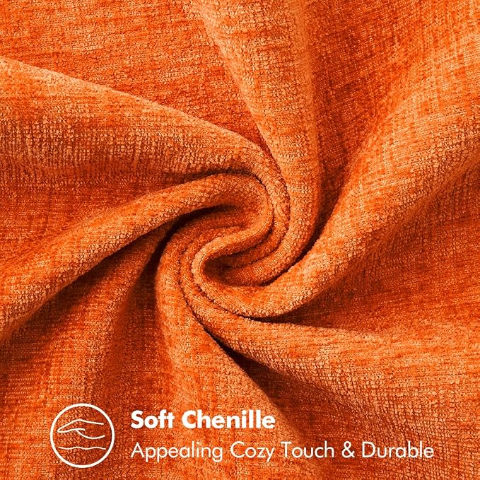 MIULEE Fall Decorative Couch Throw Pillow Covers 18x18 Inch Bright Orange | 2 - Image 3