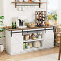 Shahoo Farmhouse Sideboard Buffet Cabinet, Coffee Bar Storage by BuynowfromShahoo