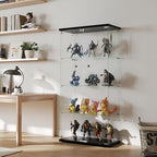 Display Cabinet with Glass Door and Lock, 4-Shelf Curio Cabinets with 5mm - Image 3