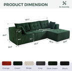 MAXYOYO Modular Sectional Sofa Couch, L Shaped Modern Cloud Couch - Image 2