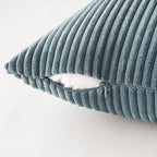 MIULEE Soft Corduroy Decorative Throw Pillow Covers Blue Navy Series 16x16 | - Image 3