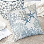 Nautical Coastal Throw Pillow Covers 20x20 Set of 2, Beach Themed Ocean - Image 5