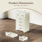 AODK Farmhouse Tall 6 Drawer Dresser - Image 2