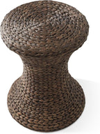 Casafield Hourglass Side Table, Espresso Dark Brown, Hyacinth Round End Table - Image 5