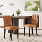 Welzona Upholstered Dining Chairs Set of 4, Button Tufted Parsons Dining Chair - Image 3