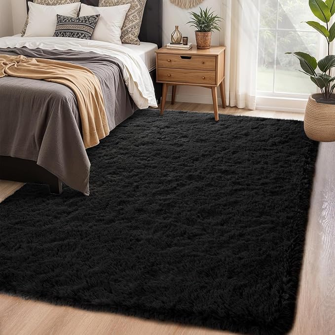 Chicrug Soft Area Rugs for Bedroom Living Room Plush Fluffy Rug 4x6 | Shag - Image 4