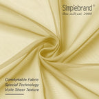 Simplebrand Yellow Sheer Curtains 84 Inches Long, Light Filtering Rod Pocket - Image 6