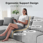 152''Modular Sectional Sofa, Large Boneless Sectional Couches - Image 3
