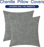 CaliTime Decorative Couch Throw Pillow Covers 26 X 26 Inches Medium Grey | Pack - Image 6