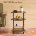 MaxSmeo Side Table with Charging Station, 3-Tier Small End Table with USB Ports - Image 2