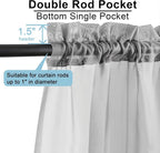 Short Sheer Curtains 30 Inches 2 Panels Set, Kitchen Tiers Light Filtering Rod - Image 2