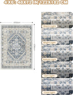 4x6 Area Rugs for Living Room Rugs for Bedroom, Low Pile Soft Non Slip Washable - Image 2