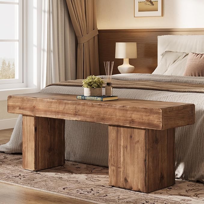 Thickened Solid Wood Bench, Heavy Duty Dining Bench by TribewoodbyTribesigns