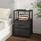 TUTOTAK End Table with Charging Station, Night Stand, Side Table with 2 USB - Image 2