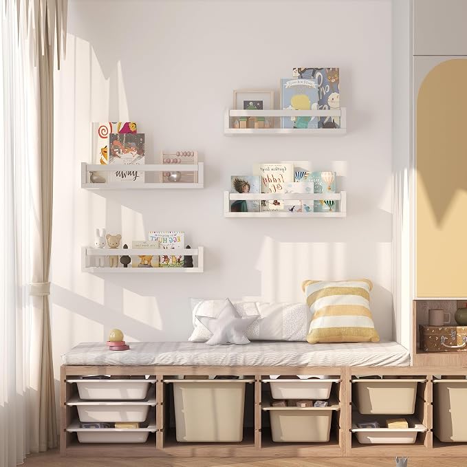 Onlysky Set of 4 Wall-Mounted Kid's Bookshelf - Image 7