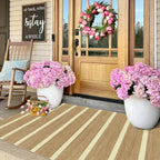 Striped 3x5 Entry Rug, Washable Indoor Outdoor Mats - Image 3
