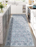 SERISSA 2x6 Washable Non Slip Floral Boho Runner Rug by SERISSAHomeDecorCollection