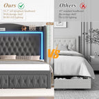 Queen Bed Frame 55" Tall Headboard - Image 8