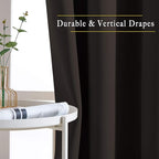 NICETOWN Toffee Brown Blackout Curtains 80 inch Length 2 Panels Set - Image 5