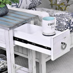 Sea Winds Trading Picket Fence Chairside Table Kiln-Dried Solid Wood Distressed - Image 7