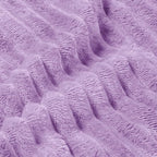BEDELITE Ribbed Jacquard Lavender Fleece Twin Blanket - Image 5