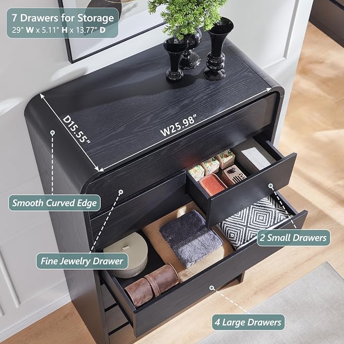 Aitjunz Modern 7 Drawers Dresser - Image 4