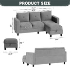 SUNLEI Convertible Sectional Sofa - Image 2