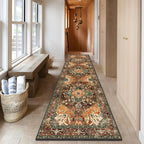Yamaziot Washable Runner Rug, 3x10 Non-Slip Boho Hallway Kitchen Rug | Stain - Image 8
