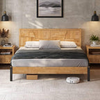 Bme Trapeze King Bed Frame – Modern Solid Wood Bed by Bme