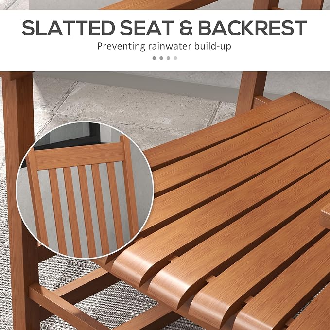 Outsunny Outdoor Rocking Chair Set of 2, Patio Rocking Chair - Image 6