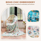 LUTBM Boho Throw Blanket for Bed Cotton Summer Blankets for Bedroom Living Room - Image 3