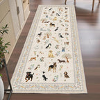 Beige Floral Hallway Runner Rug 2x6 by WelcometoBabovid