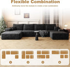 136" Sectional Couches for Living Room Cloud Couch Sofa - Image 6