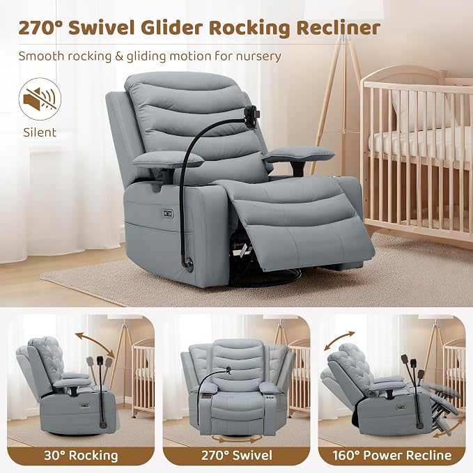 Olela Nursery Glider Recliner Chair - Image 5