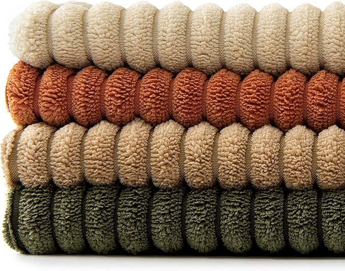 MIULEE Rust-Olive Green Decorative Throw Pillow Covers 16x16 Inch Set of 4 Boho - Image 8