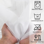 Simplebrand Sheer White Curtains 96 Inches Long, Light Filtering Rod Pocket - Image 5