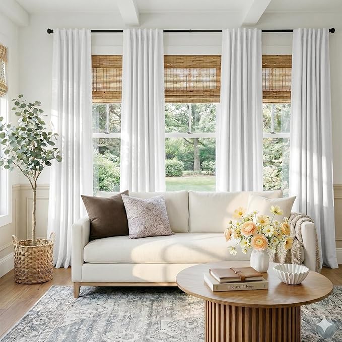 Faux Linen Total Blackout Curtains - Image 5