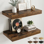 Dreamland Floating Shelves 24inch, 2 Pack Rustic Wooden Wall Shelves, Wall by Dreamland