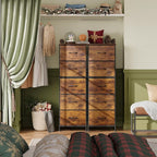 WLIVE Fabric Dresser for Bedroom, 5-Drawer Tall Dressers, Storage Organizer - Image 2
