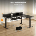 Casaottima 59 Inch Electric L-Shaped Standing Desk - Image 3