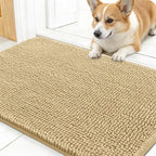 OLANLY Dog Door Mat for Muddy Paws 30x17, Super Absorbent Chenille Mud Mat | by OLANLY